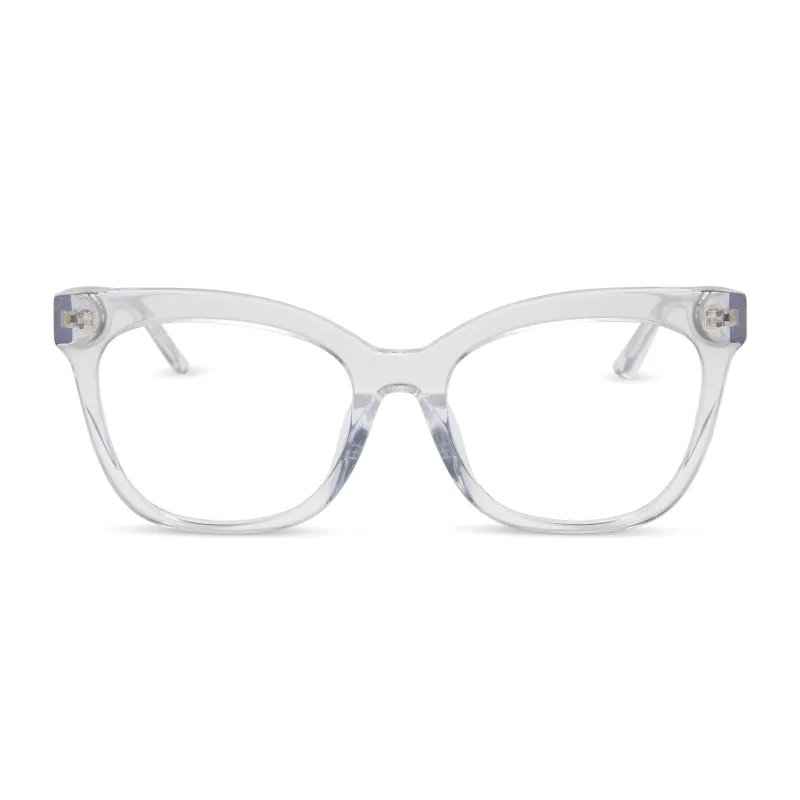 WINSTON - CLEAR CRYSTAL + GLASSES made by Diff Eyewear