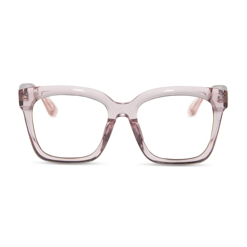 MEREDITH - LIGHT PINK CRYSTAL + GLASSES made by Diff Eyewear