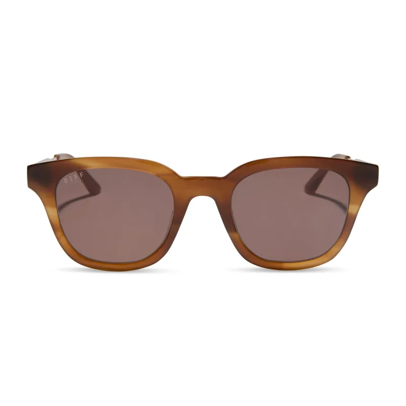 BRIDGET - TAWNY TORTOISE + BROWN SUNGLASSES sold by Diff Eyewear