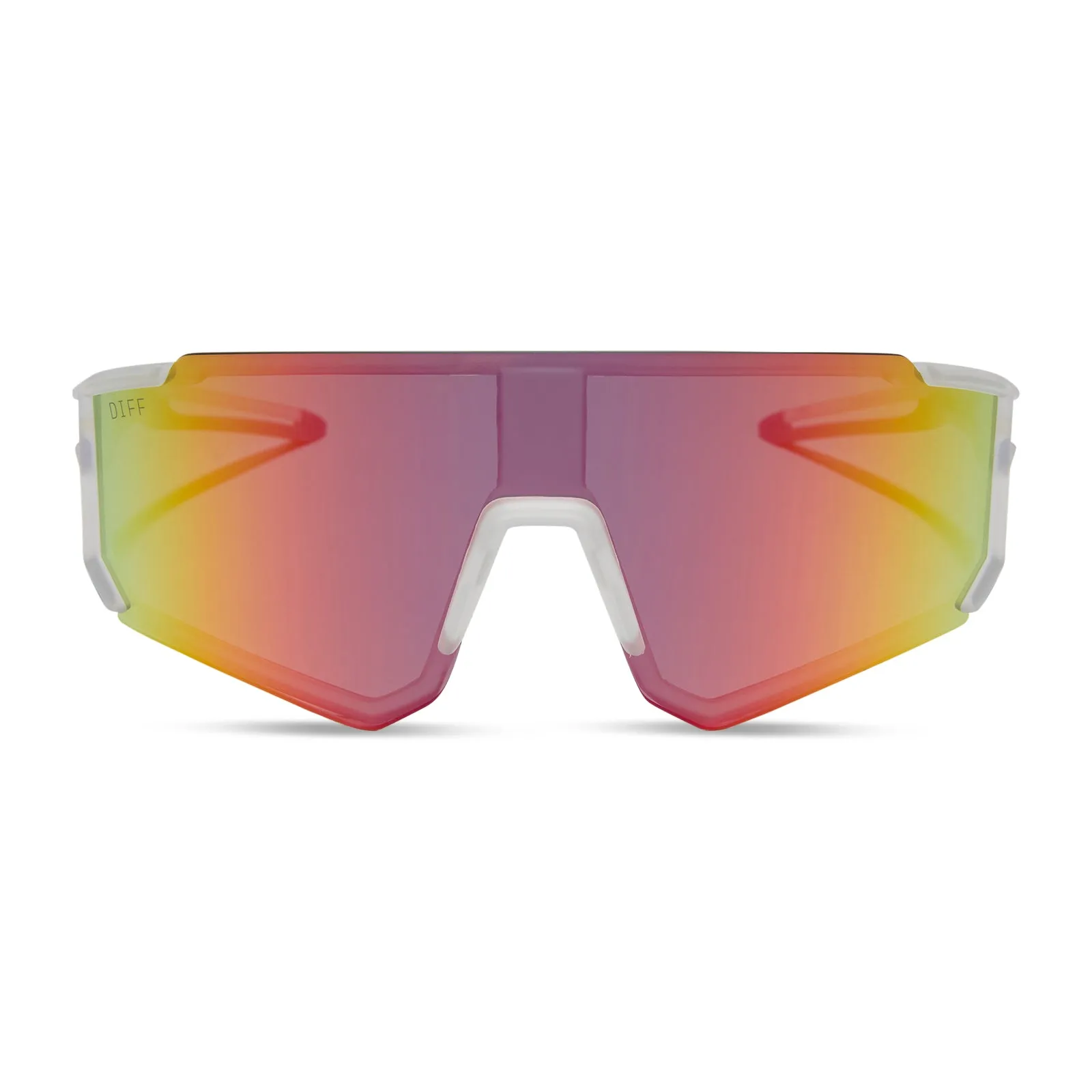 HEAT - CRYSTAL CLEAR + RAINBOW MIRROR + POLARIZED SUNGLASSES sold by Diff Eyewear
