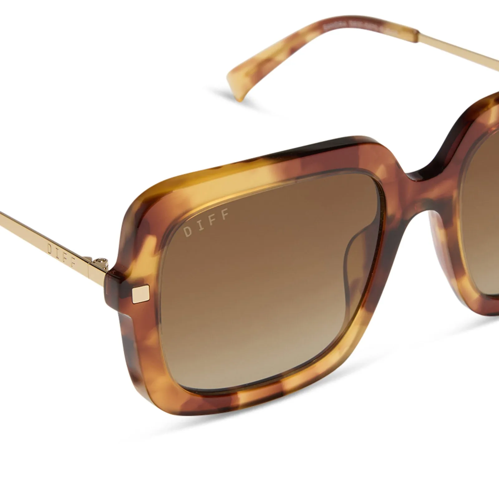 SANDRA - BROWN FLEUR + BROWN GRADIENT + POLARIZED SUNGLASSES sold by Diff Eyewear product image thumbnail 4