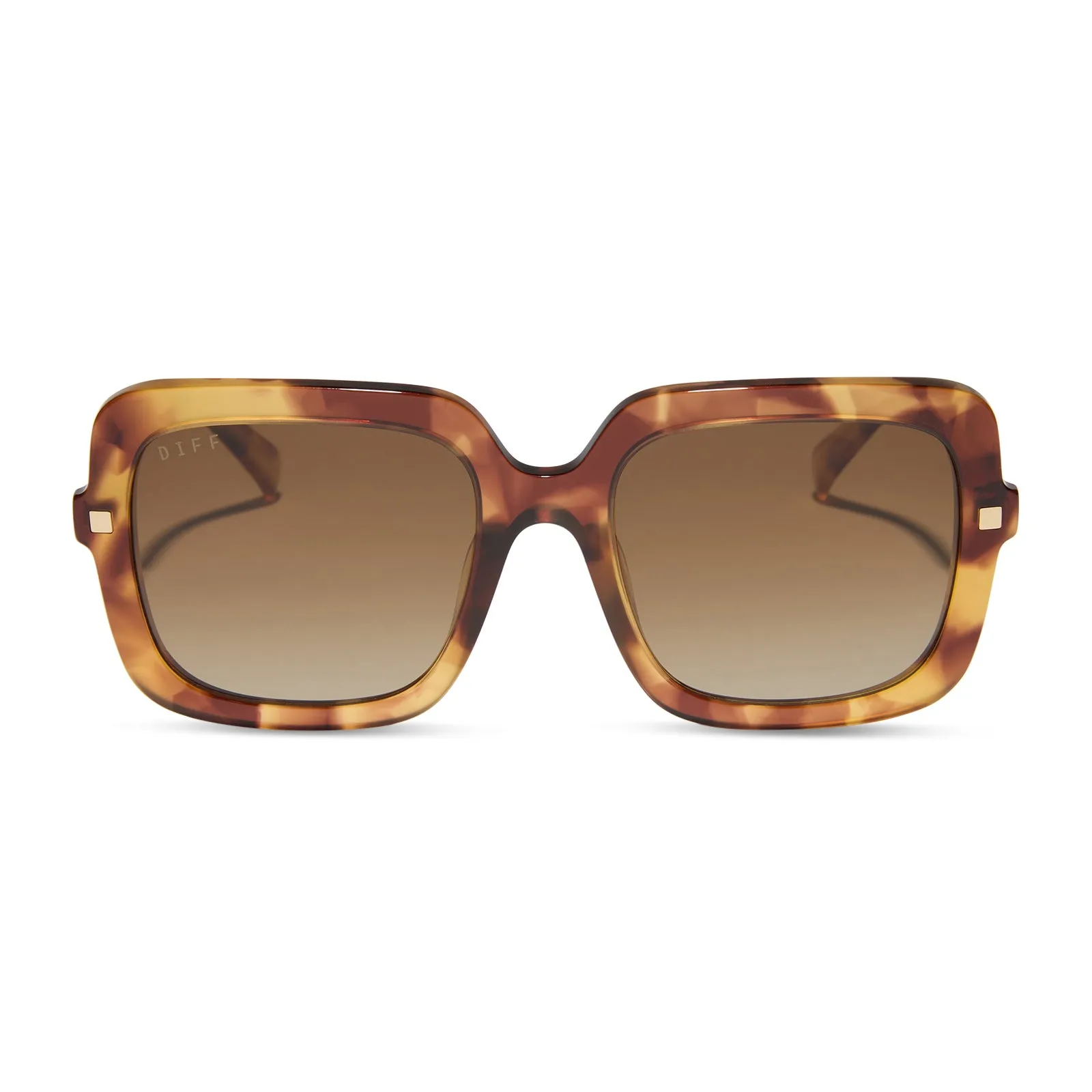 SANDRA - BROWN FLEUR + BROWN GRADIENT + POLARIZED SUNGLASSES sold by Diff Eyewear
