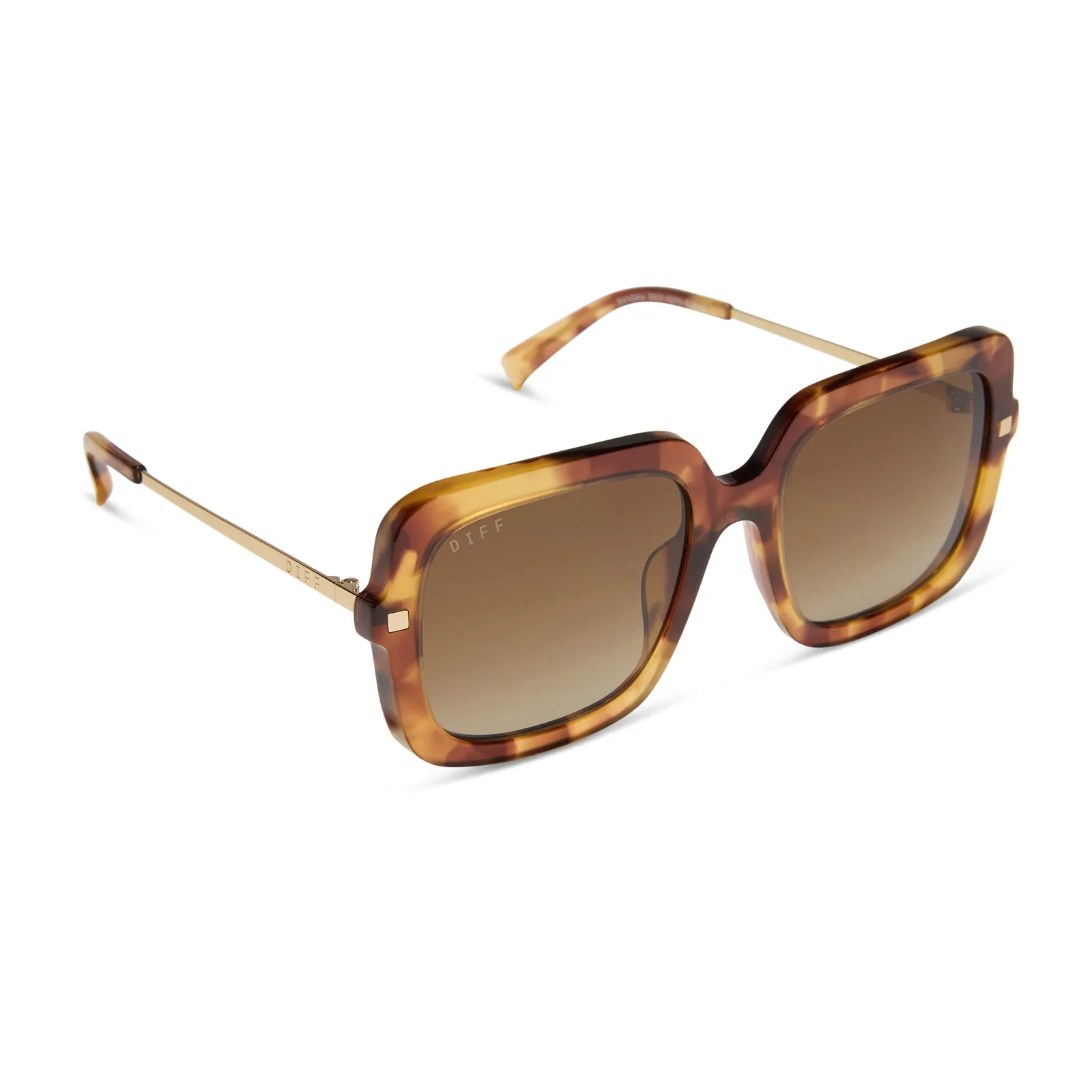 SANDRA - BROWN FLEUR + BROWN GRADIENT + POLARIZED SUNGLASSES sold by Diff Eyewear product image thumbnail 2