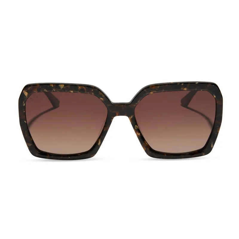 SLOANE - GLITTER TORTOISE + BROWN GRADIENT + POLARIZED SUNGLASSES sold by Diff Eyewear