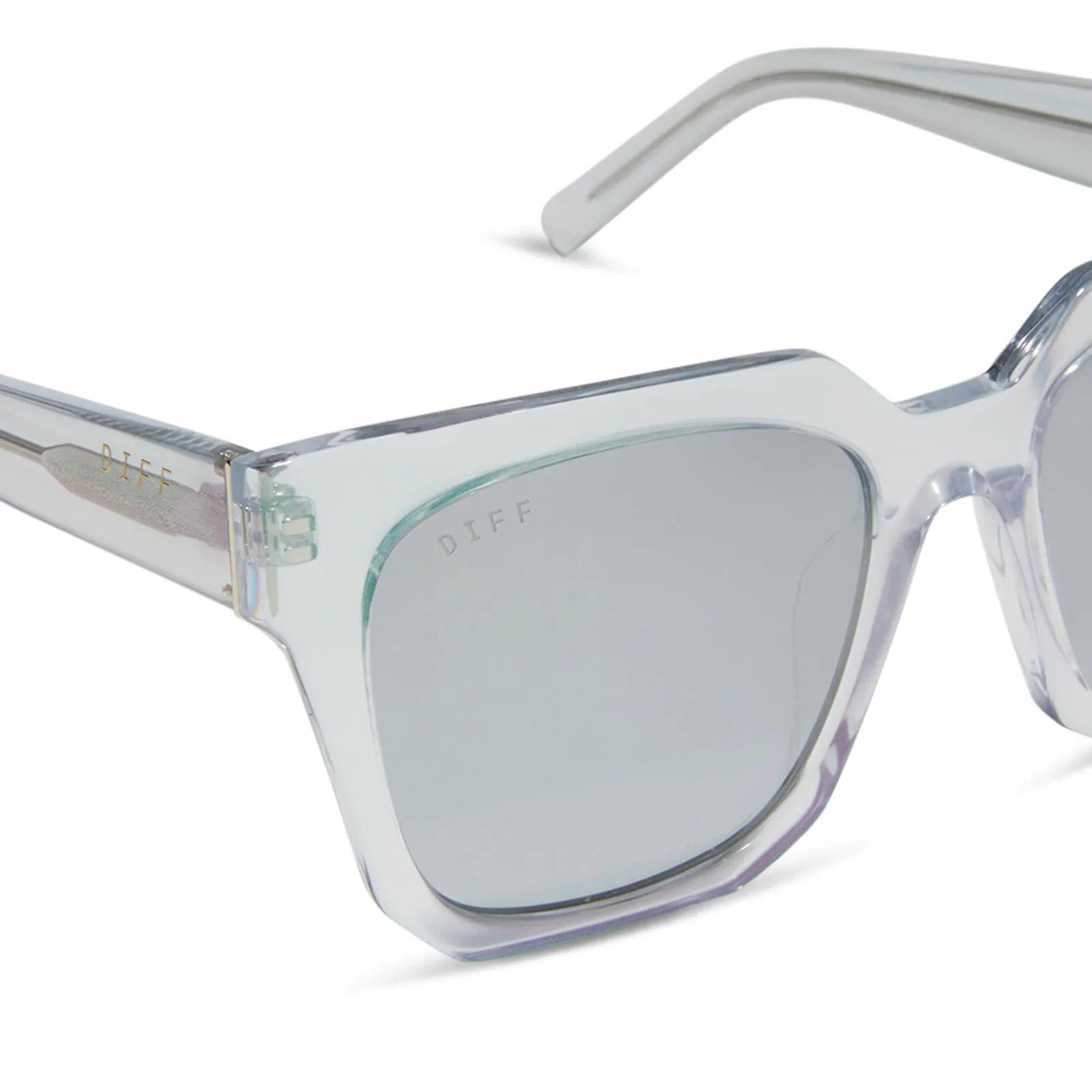 ARIANA - OPALESCENT TURQUOISE + SILVER MIRROR SUNGLASSES sold by Diff Eyewear product image thumbnail 4