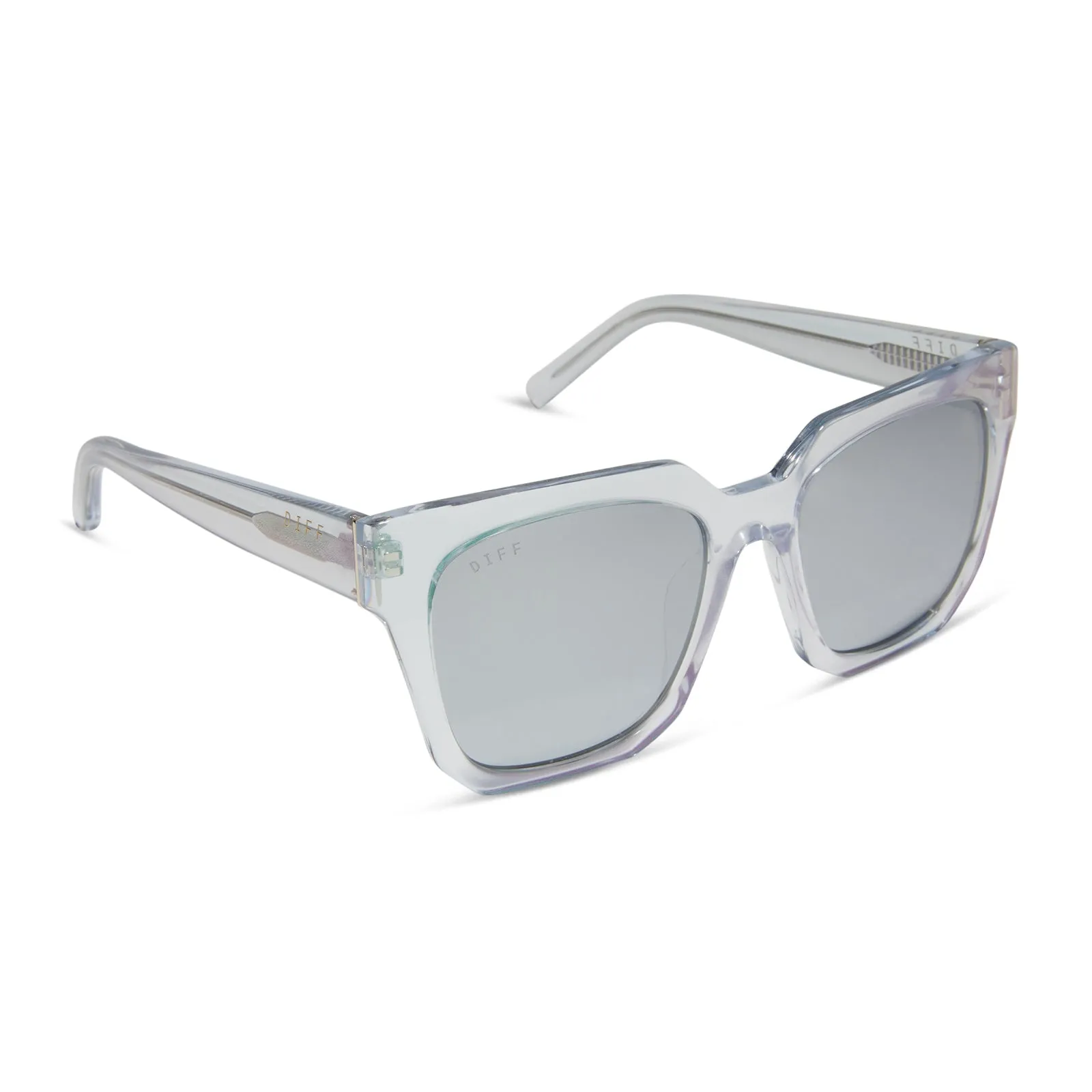 ARIANA - OPALESCENT TURQUOISE + SILVER MIRROR SUNGLASSES sold by Diff Eyewear product image thumbnail 2