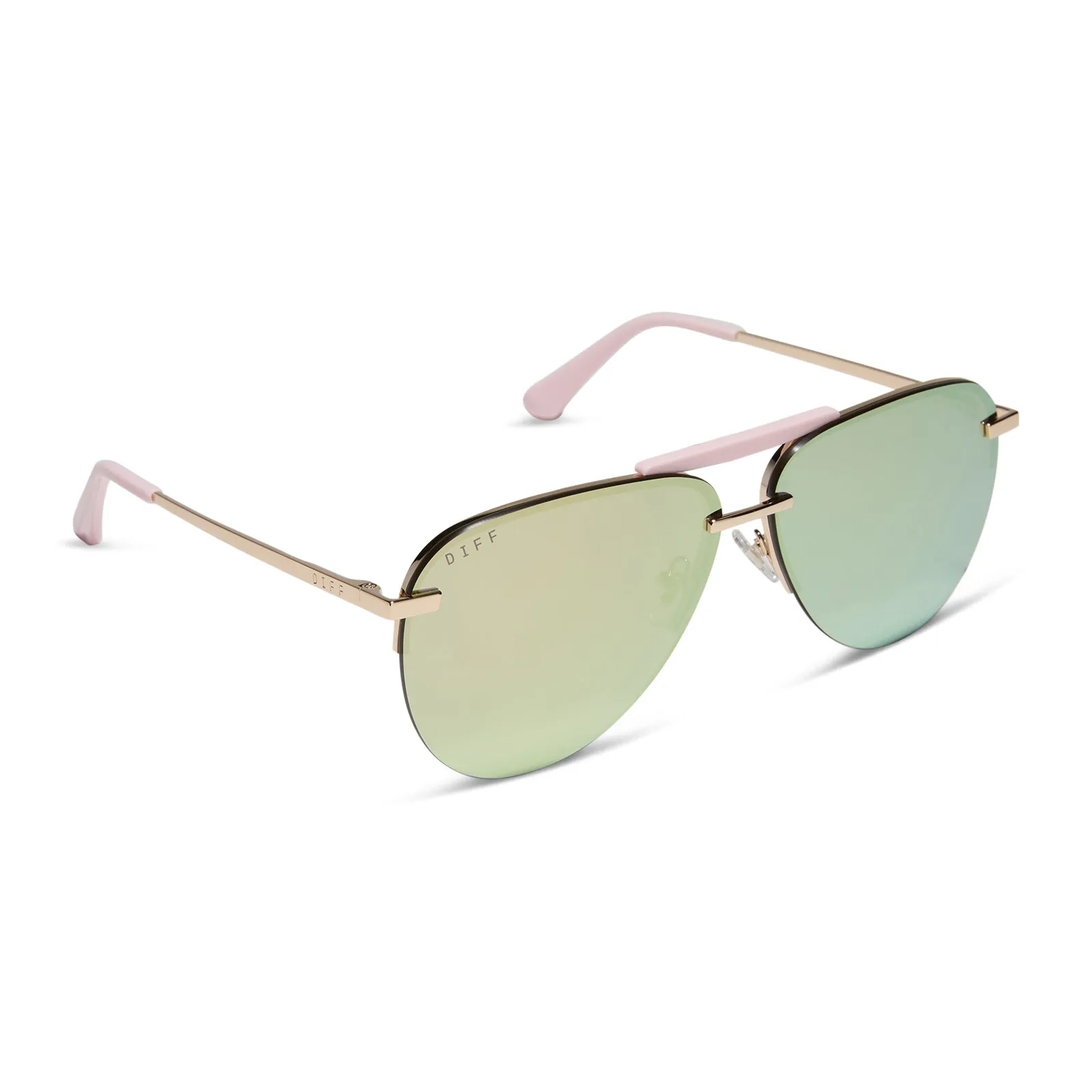 TAHOE - GOLD POWDER PINK + TAUPE MIRROR SUNGLASSES sold by Diff Eyewear product image thumbnail 2