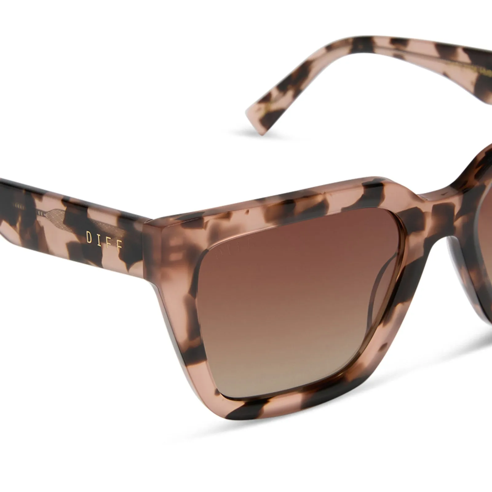 AMARA - HIMALAYAN TORTOISE + BROWN GRADIENT + POLARIZED SUNGLASSES sold by Diff Eyewear product image thumbnail 4