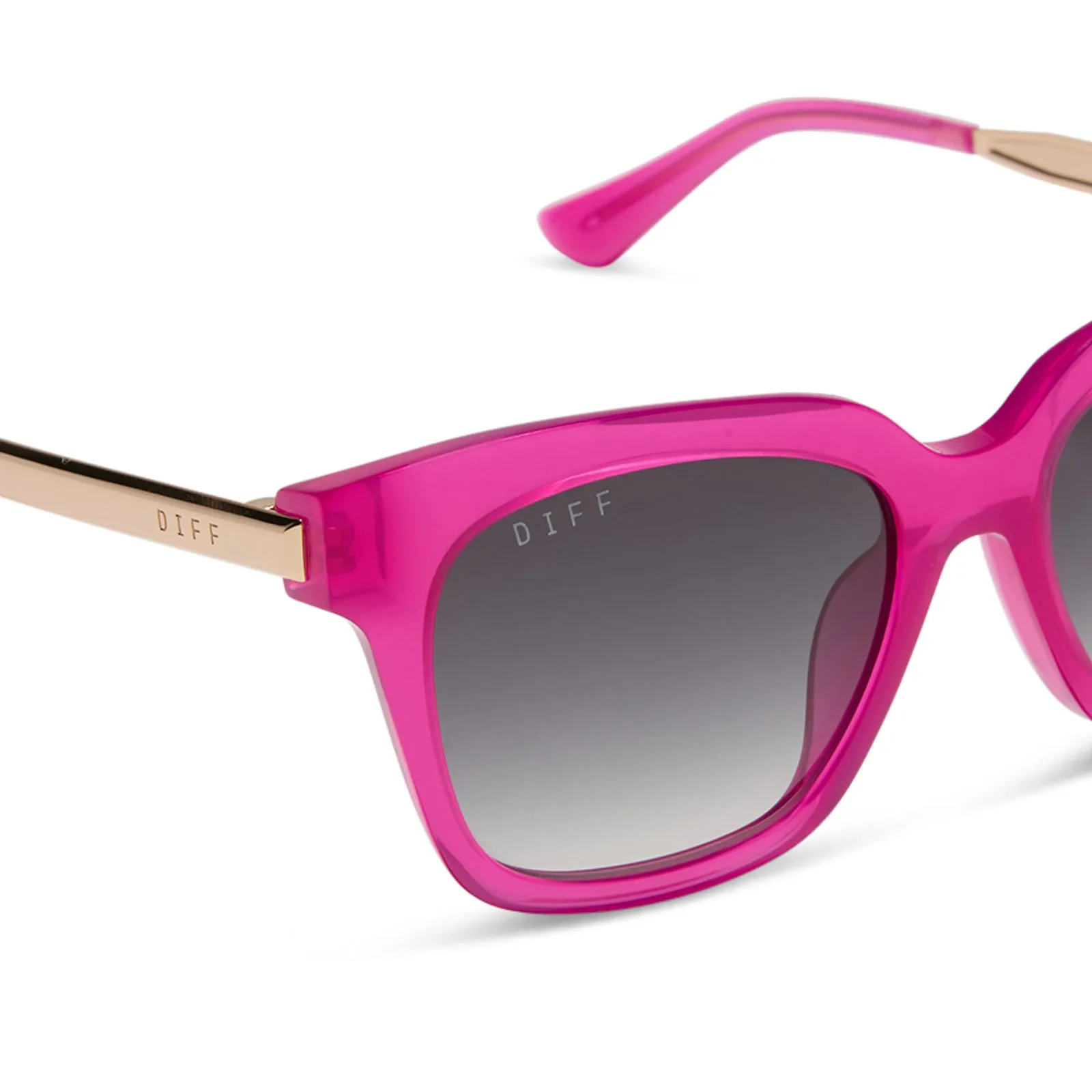 BELLA XS - BRIGHT TULIP + GOLD + GREY GRADIENT SUNGLASSES sold by Diff Eyewear product image thumbnail 4