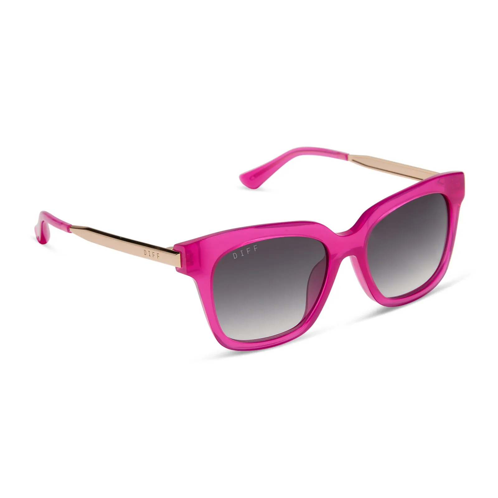 BELLA XS - BRIGHT TULIP + GOLD + GREY GRADIENT SUNGLASSES sold by Diff Eyewear product image thumbnail 2