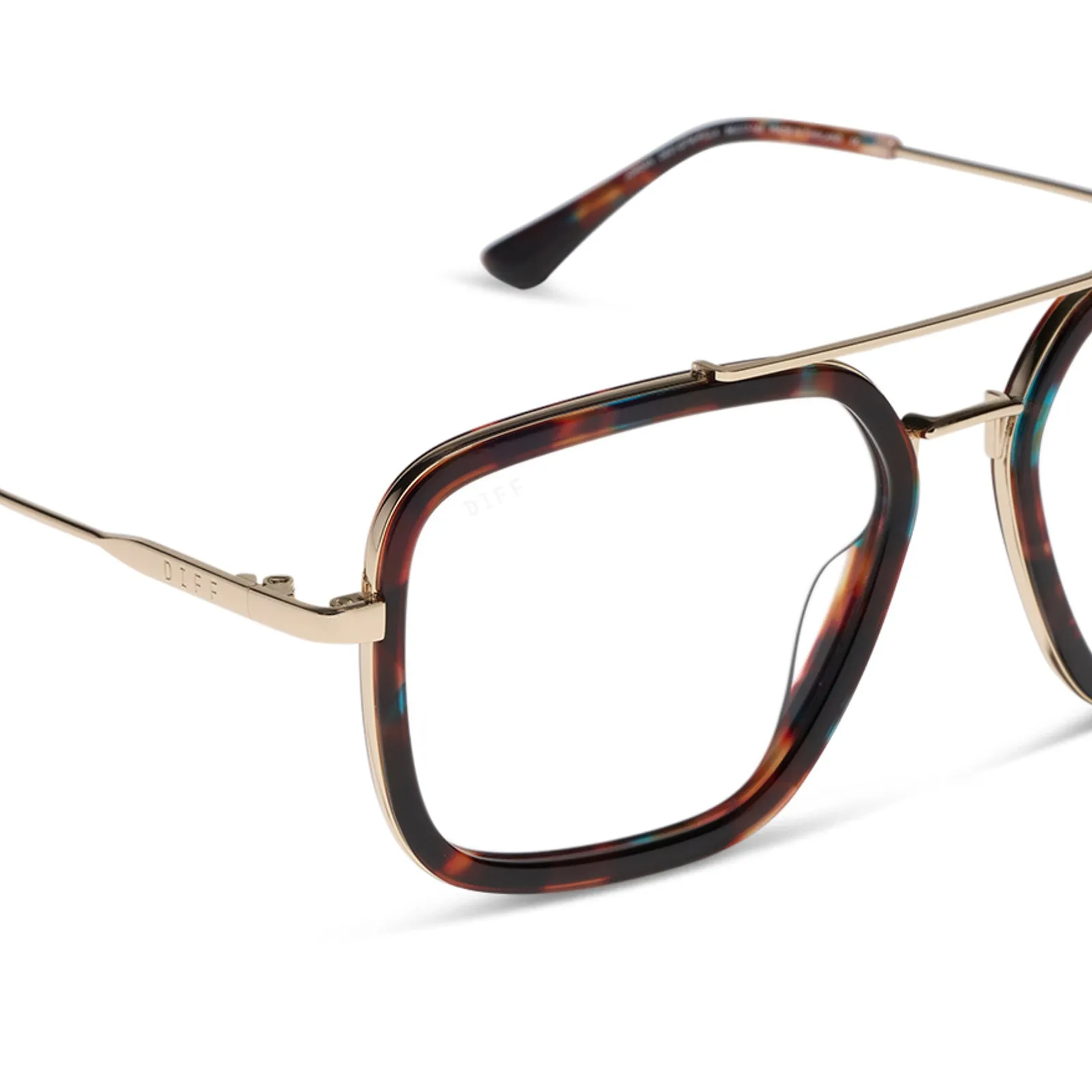 JORDAN - CONFETTI TORTOISE + BLUE LIGHT GLASSES sold by Diff Eyewear product image thumbnail 4