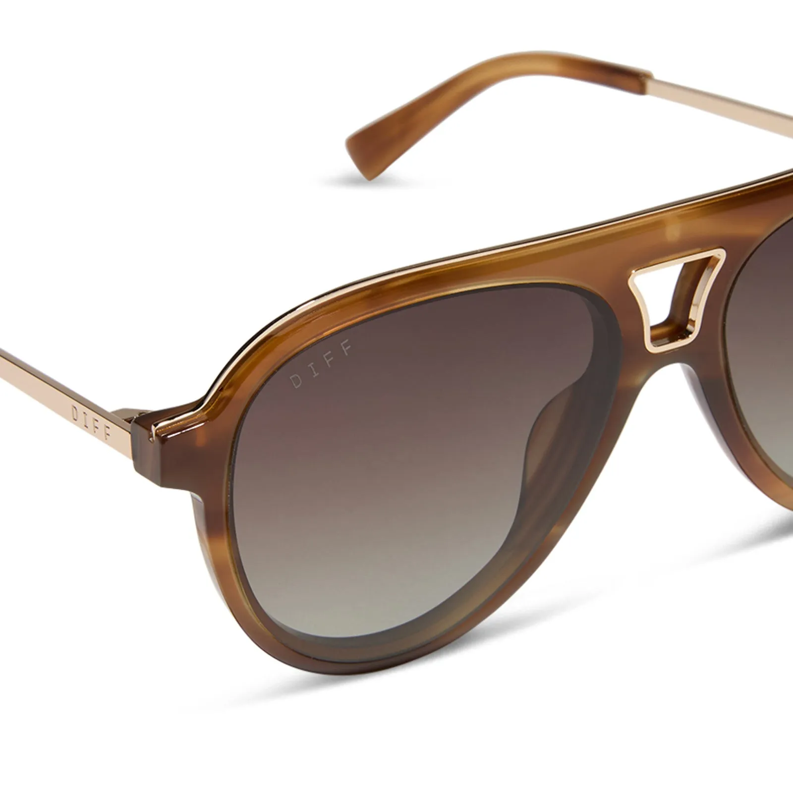 TOSCA III - TAWNY TORTOISE + BROWN GRADIENT + POLARIZED SUNGLASSES sold by Diff Eyewear product image thumbnail 4