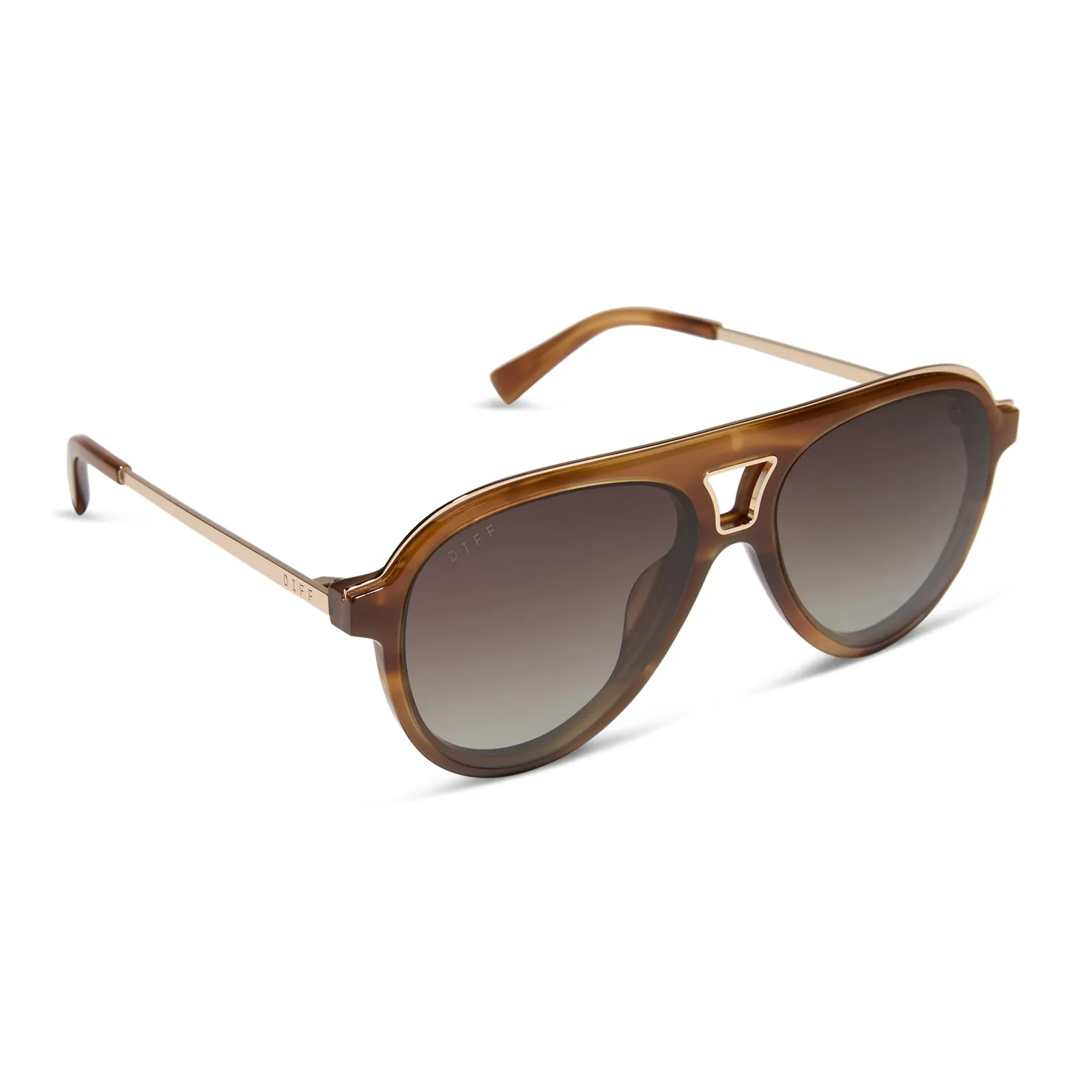 TOSCA III - TAWNY TORTOISE + BROWN GRADIENT + POLARIZED SUNGLASSES sold by Diff Eyewear product image thumbnail 2