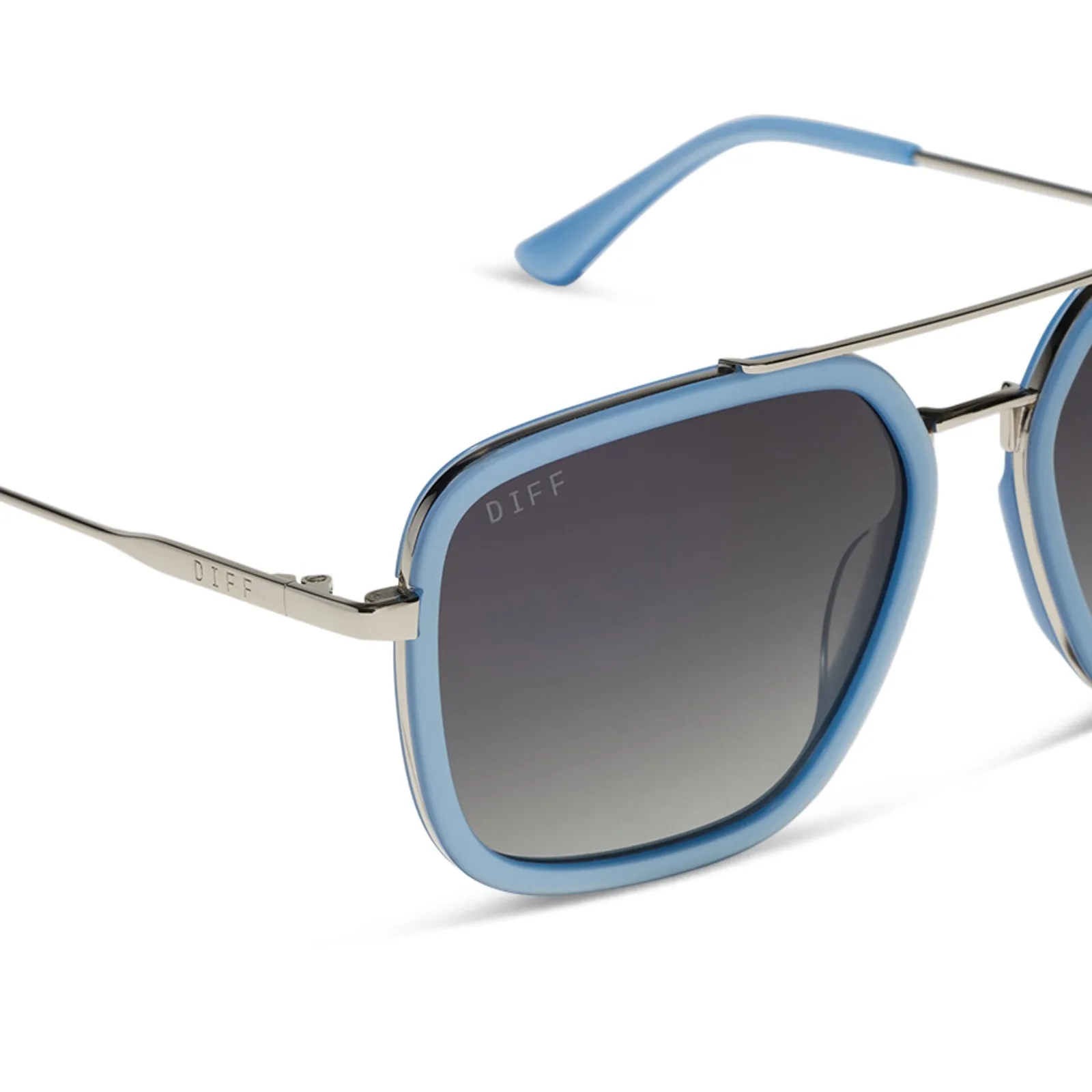 JORDAN - LIGHT BLUE + GREY GRADIENT + POLARIZED SUNGLASSES sold by Diff Eyewear product image thumbnail 4