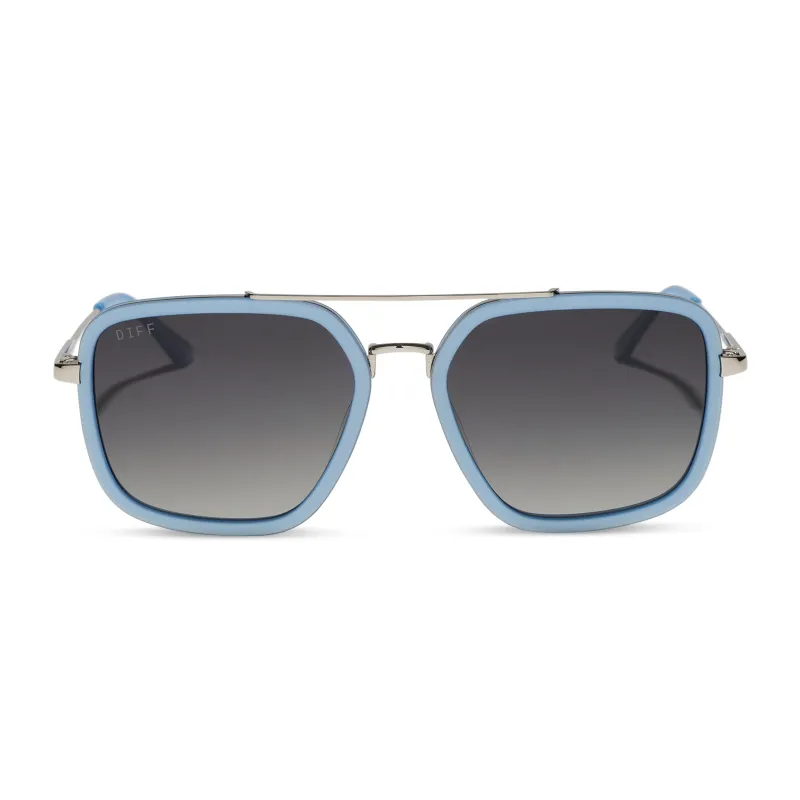 JORDAN - LIGHT BLUE + GREY GRADIENT + POLARIZED SUNGLASSES sold by Diff Eyewear