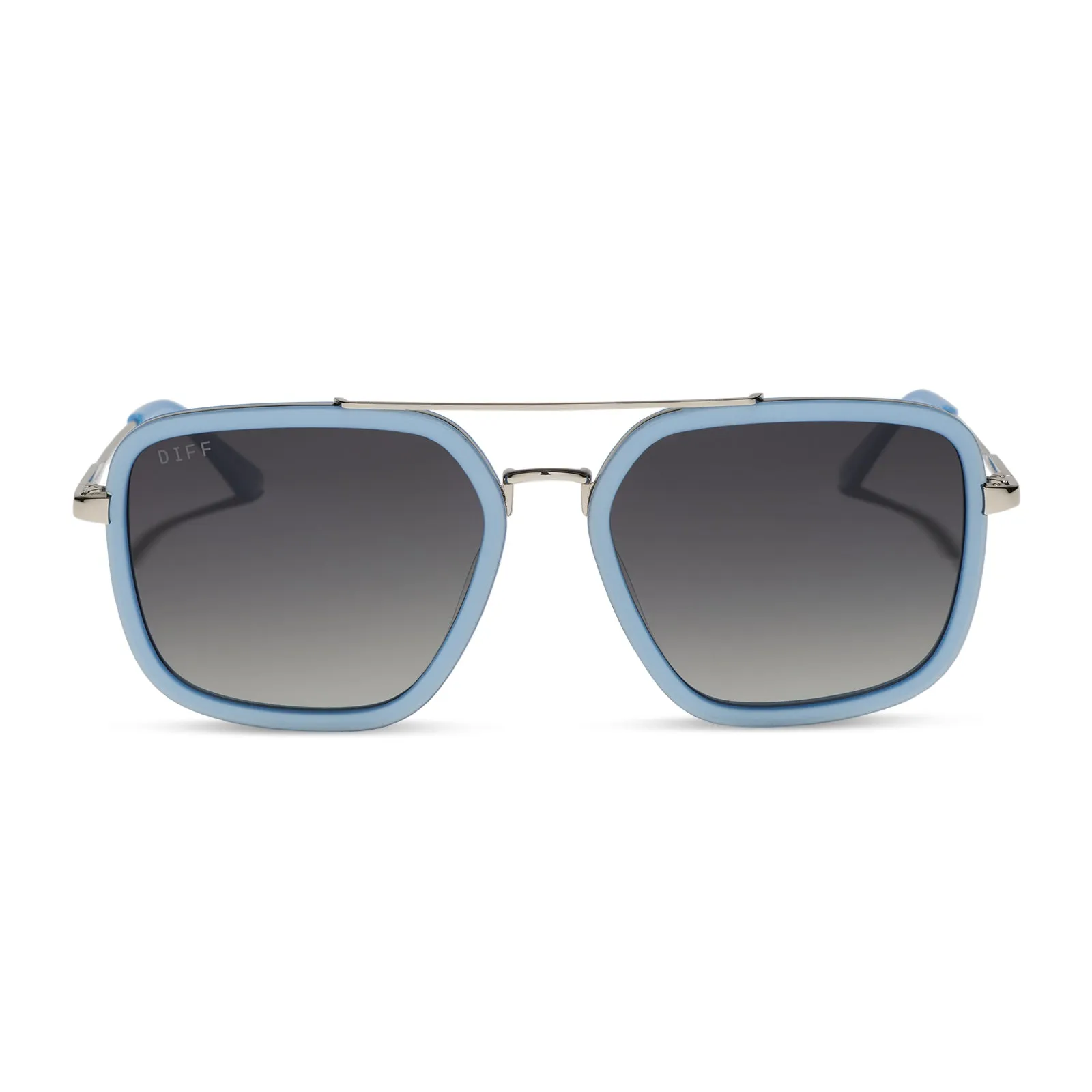 JORDAN - LIGHT BLUE + GREY GRADIENT + POLARIZED SUNGLASSES sold by Diff Eyewear