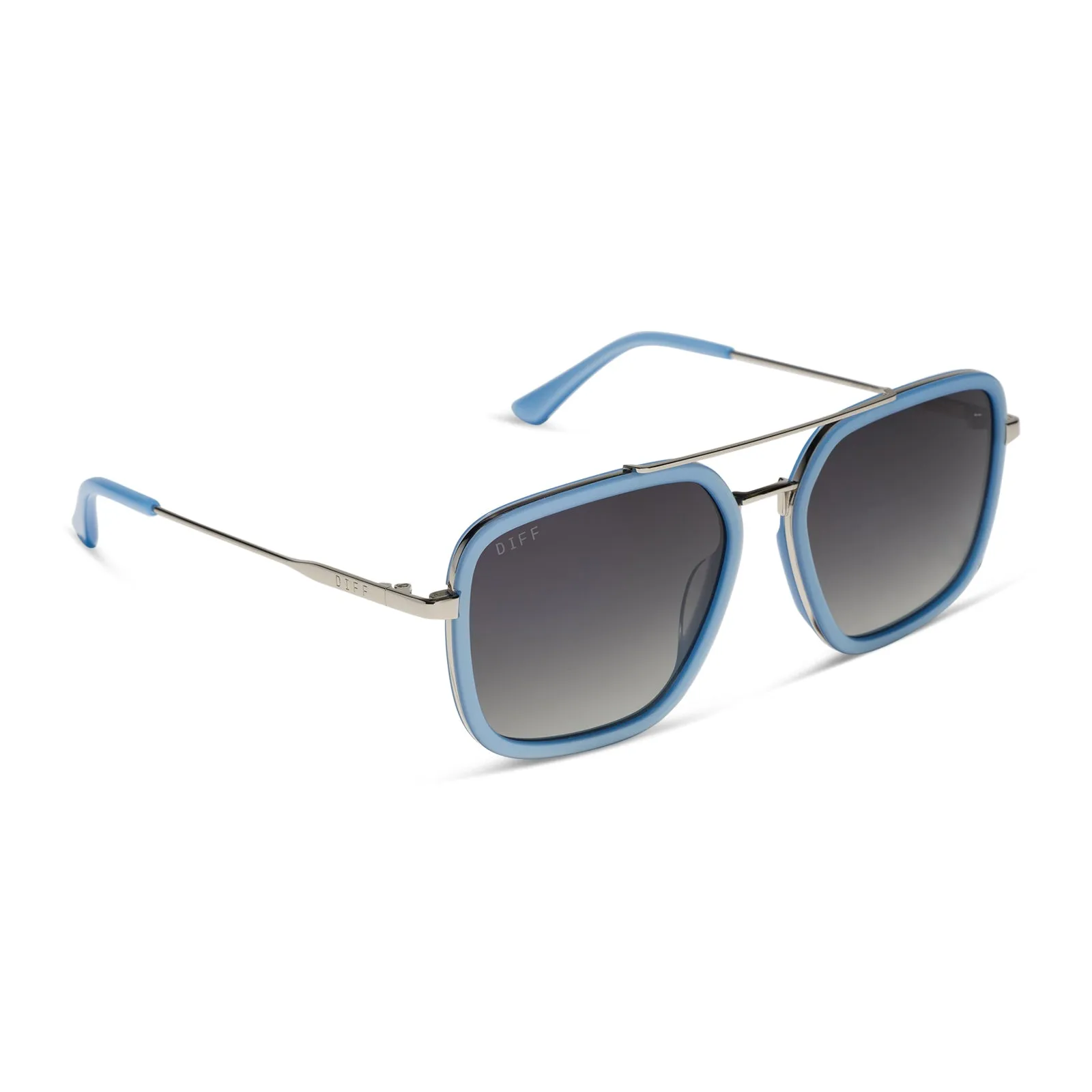 JORDAN - LIGHT BLUE + GREY GRADIENT + POLARIZED SUNGLASSES sold by Diff Eyewear product image thumbnail 2