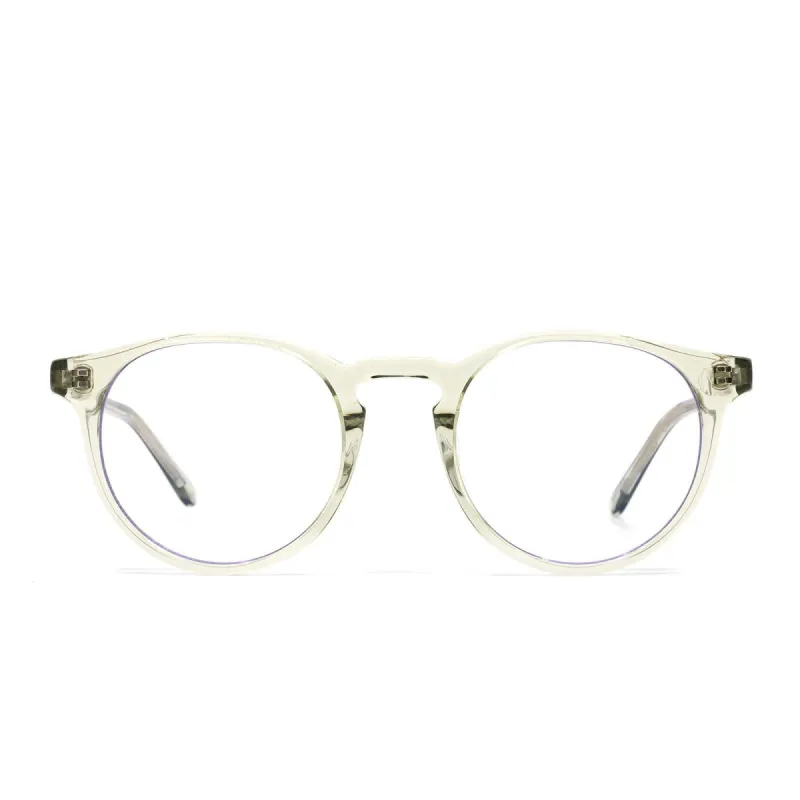 SAWYER - OLIVE CRYSTAL + CLEAR GLASSES sold by Diff Eyewear