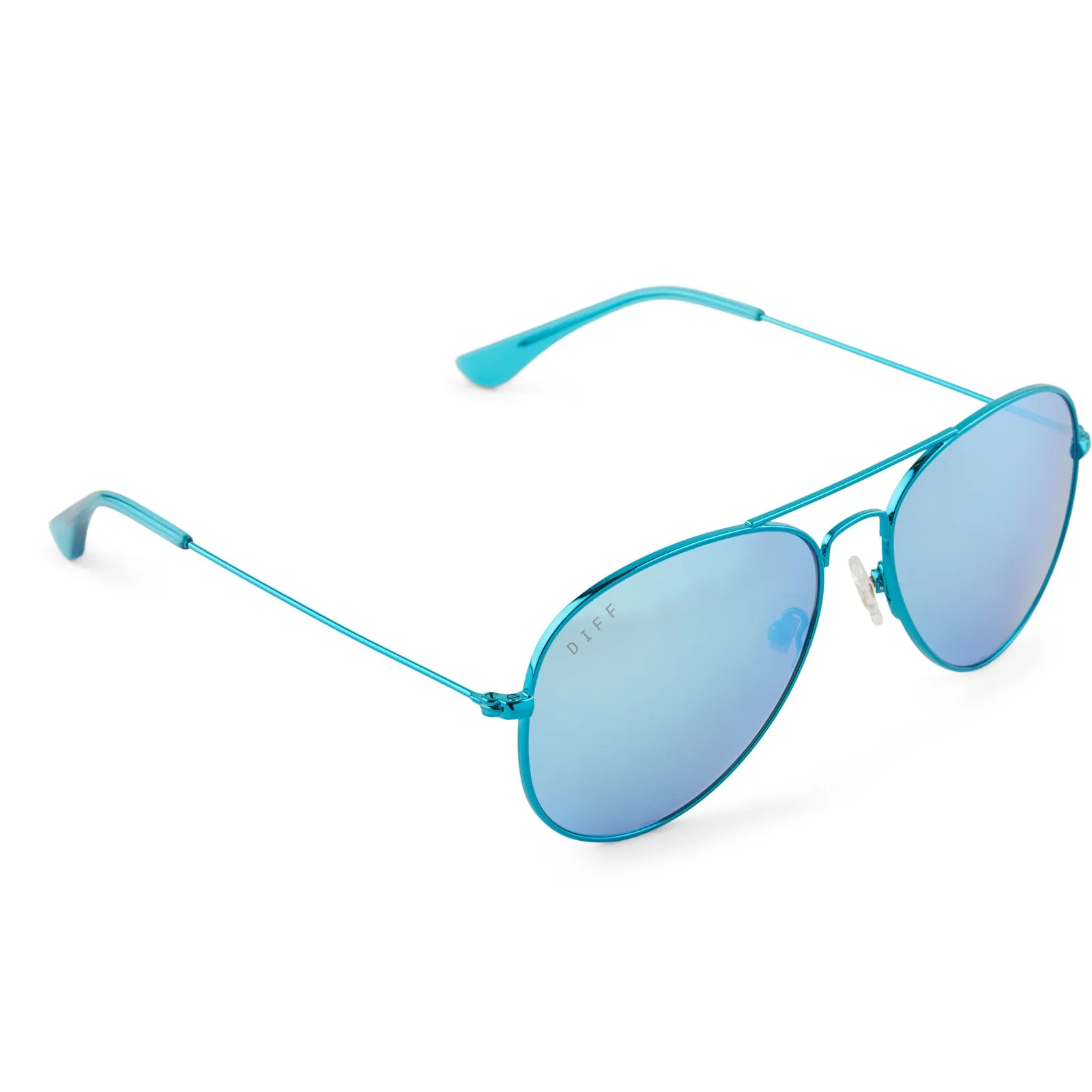 CRUZ - TURQUOISE METALLIC + TEAL MIRROR SUNGLASSES sold by Diff Eyewear product image thumbnail 4