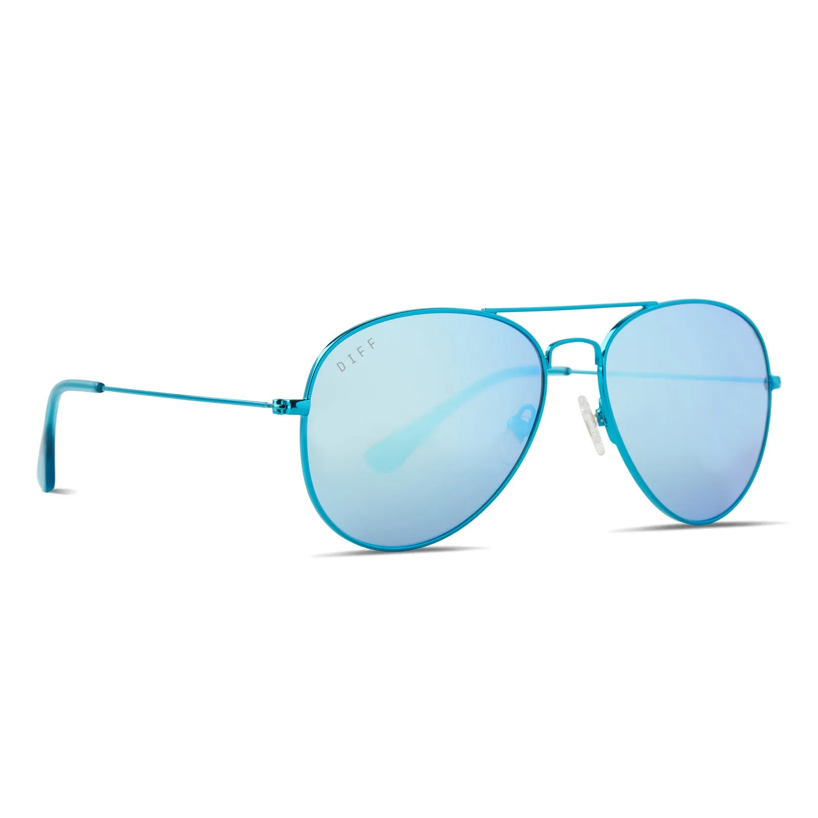 CRUZ - TURQUOISE METALLIC + TEAL MIRROR SUNGLASSES sold by Diff Eyewear product image thumbnail 2