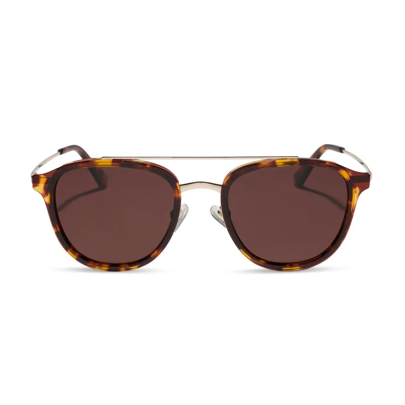 CAMDEN - RICH TORTOISE + BROWN + POLARIZED SUNGLASSES sold by Diff Eyewear