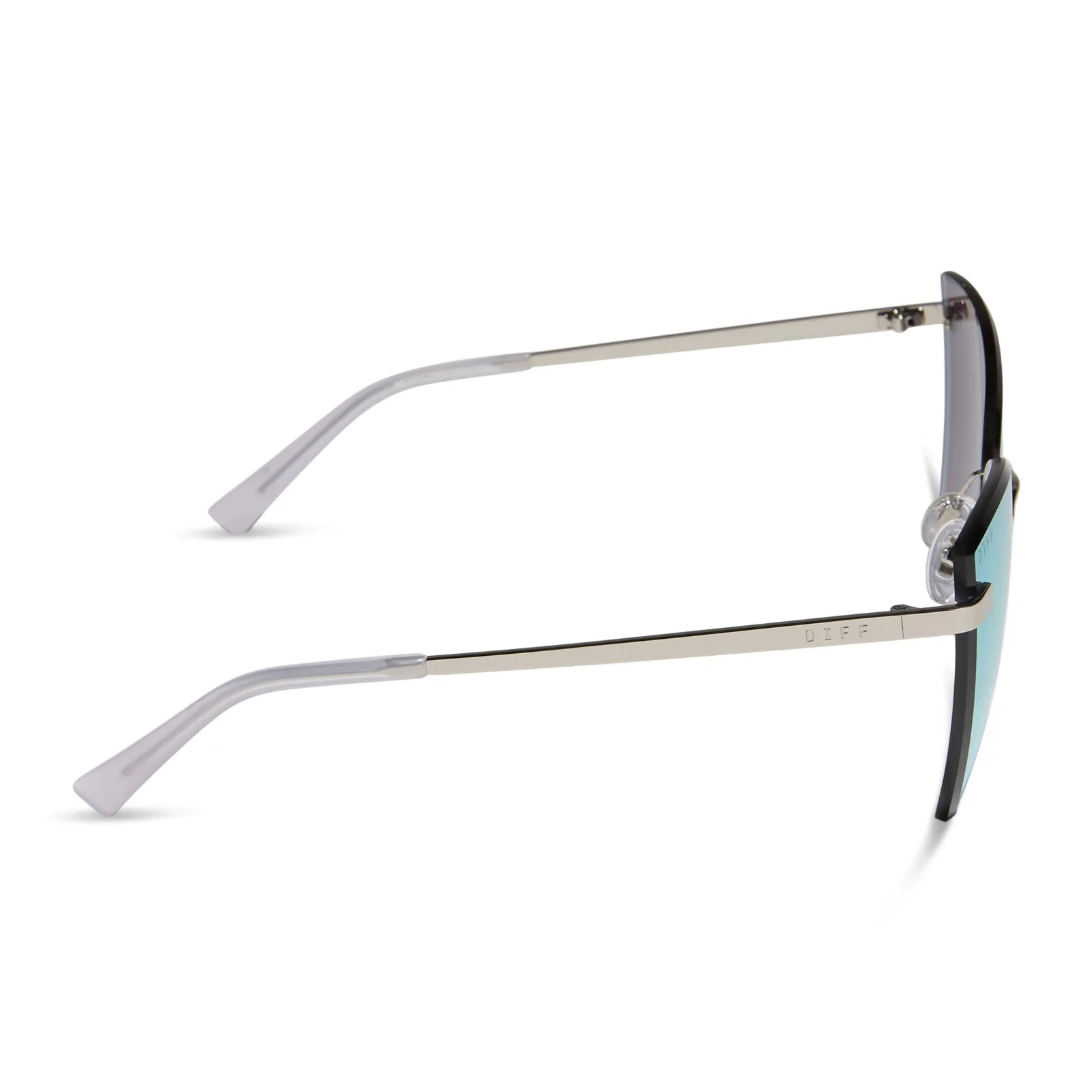 BECKY V - SILVER + LAVENDER MIRROR SUNGLASSES sold by Diff Eyewear product image thumbnail 3