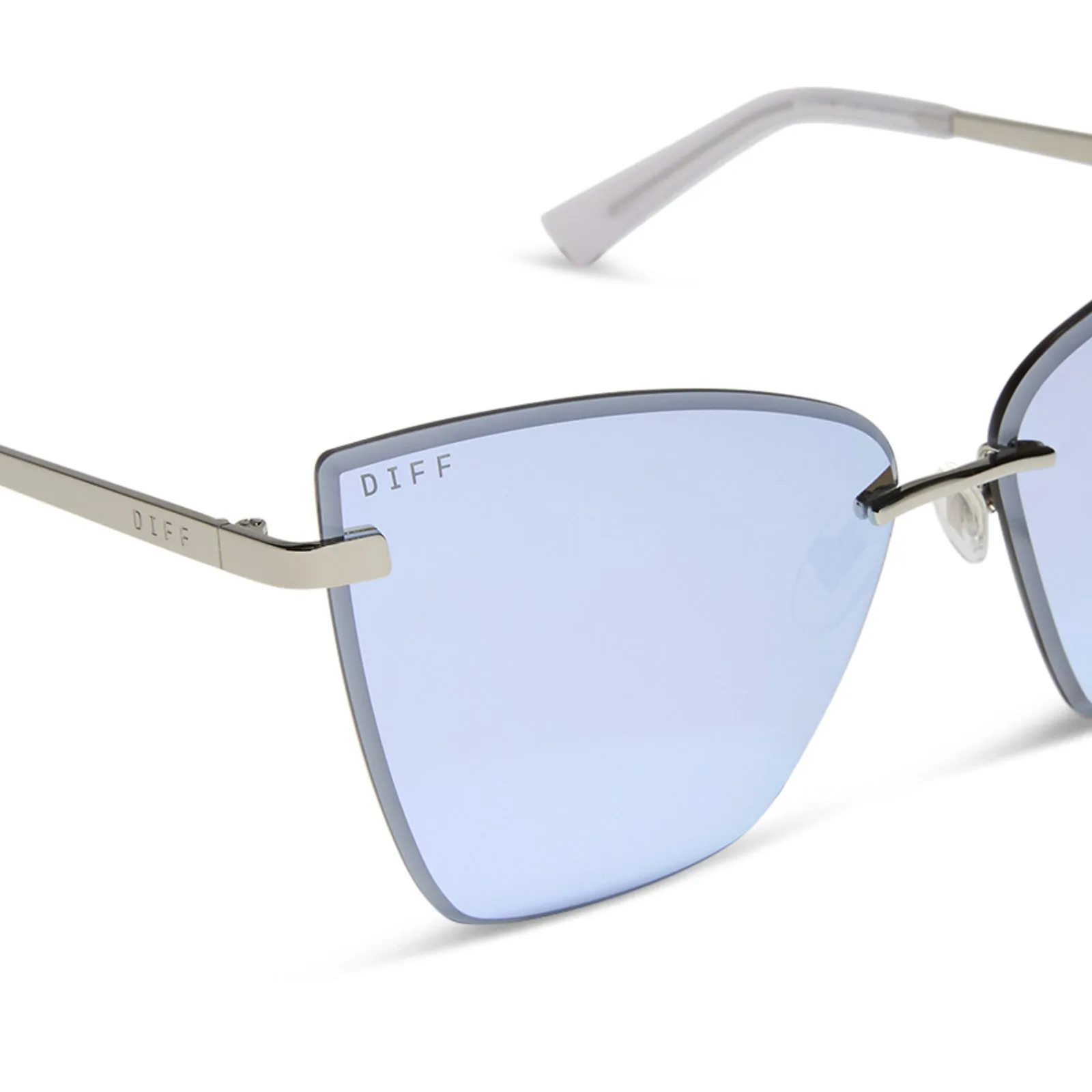 BECKY V - SILVER + LAVENDER MIRROR SUNGLASSES sold by Diff Eyewear product image thumbnail 4