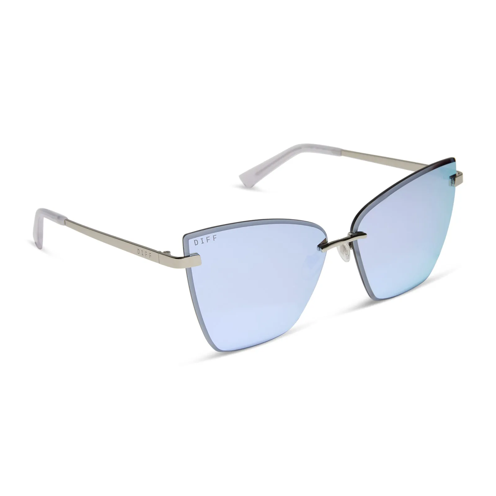 BECKY V - SILVER + LAVENDER MIRROR SUNGLASSES sold by Diff Eyewear product image thumbnail 2