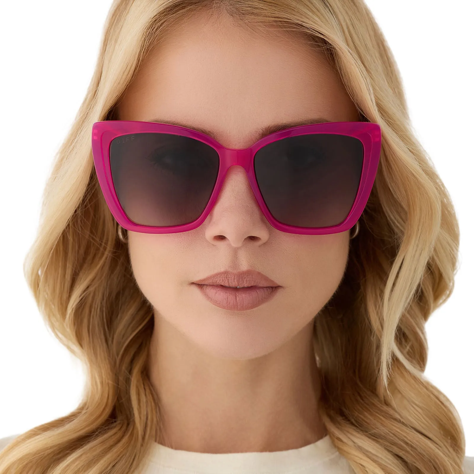 BECKY II - BRIGHT TULIP + GOLD + GREY GRADIENT + POLARIZED SUNGLASSES sold by Diff Eyewear product image thumbnail 5