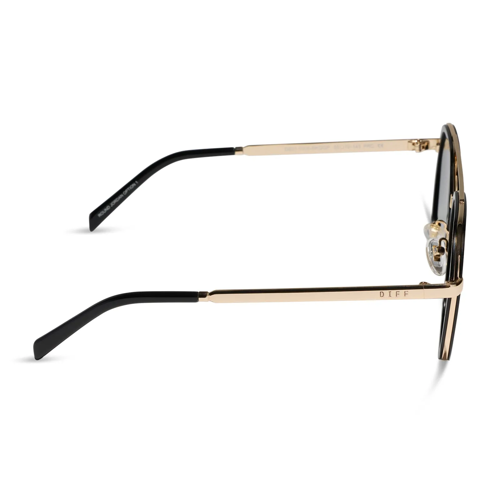 JOEY - BLACK + GOLD METAL + GREY GRADIENT + POLARIZED SUNGLASSES sold by Diff Eyewear product image thumbnail 3