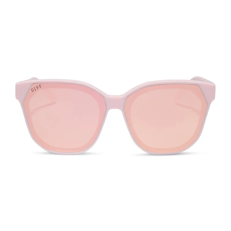 GIA - POWDER PINK + CHERRY BLOSSOM MIRROR SUNGLASSES sold by Diff Eyewear