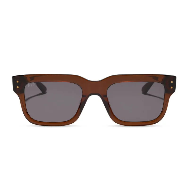 CASH - WHISKEY + GREY + POLARIZED SUNGLASSES made by Diff Eyewear