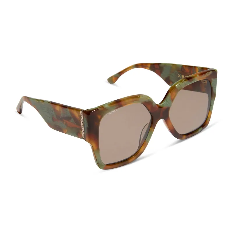 LIVIA - IONIAN TORTOISE + TRUFFLE + POLARIZED SUNGLASSES made by Diff Eyewear