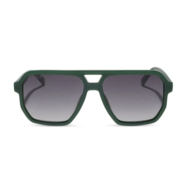 CAMERON - FAIRWAY GREEN + GREY GRADIENT + POLARIZED SUNGLASSES made by Diff Eyewear