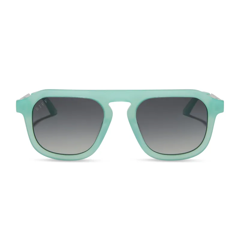 JENA SIMS - SIMS + BRONCO BLUE + GREY GRADIENT + POLARIZED SUNGLASSES made by Diff Eyewear