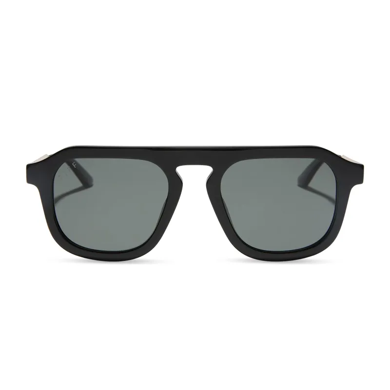 JENA SIMS - SIMS + BLACK + GREY GRADIENT + POLARIZED SUNGLASSES made by Diff Eyewear