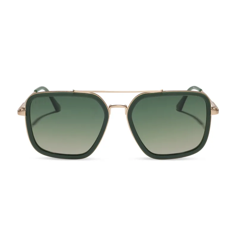 JORDAN - FAIRWAY GREEN + GOLD + ALOE GREEN GRADIENT + POLARIZED SUNGLASSES made by Diff Eyewear