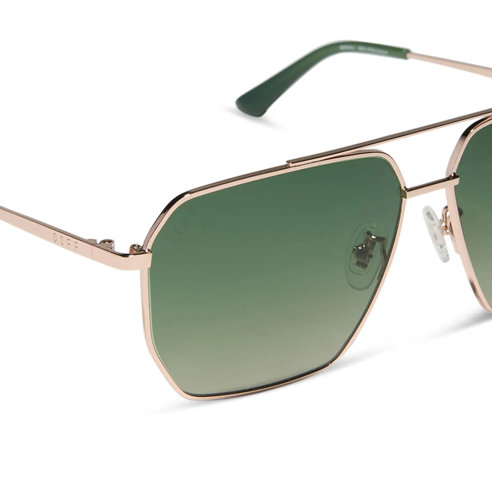 BERKELY - CHAMPAGNE GOLD + ALOE GREEN GRADIENT + POLARIZED SUNGLASSES sold by Diff Eyewear product image thumbnail 4