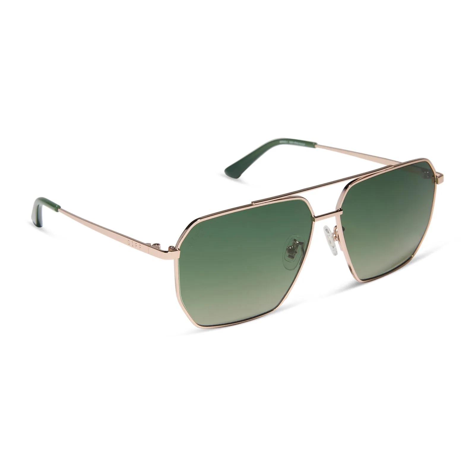 BERKELY - CHAMPAGNE GOLD + ALOE GREEN GRADIENT + POLARIZED SUNGLASSES sold by Diff Eyewear product image thumbnail 2