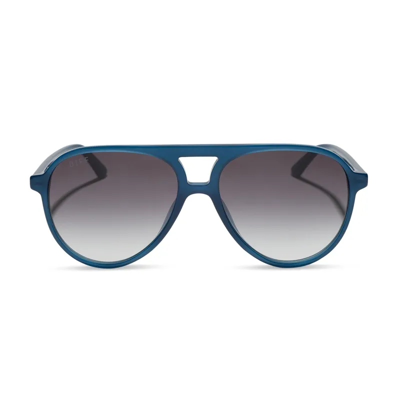 TOSCA II - CLUBHOUSE BLUE + GREY GRADIENT SUNGLASSES made by Diff Eyewear