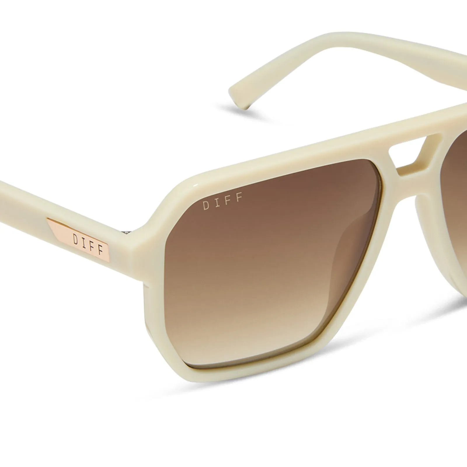 CAMERON - COURTSIDE IVORY + BROWN GRADIENT + POLARIZED SUNGLASSES sold by Diff Eyewear product image thumbnail 4