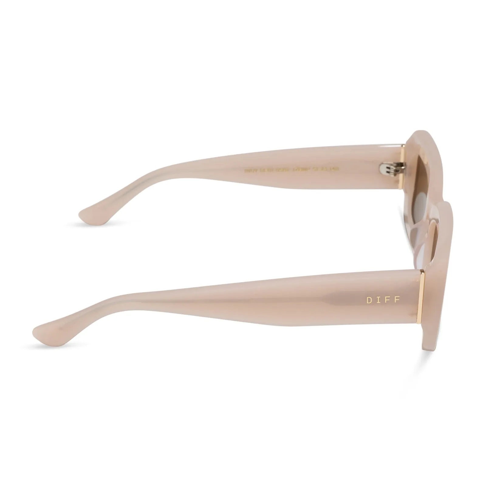 INDY - MILKY BLUSH + BROWN + POLARIZED SUNGLASSES sold by Diff Eyewear product image thumbnail 3