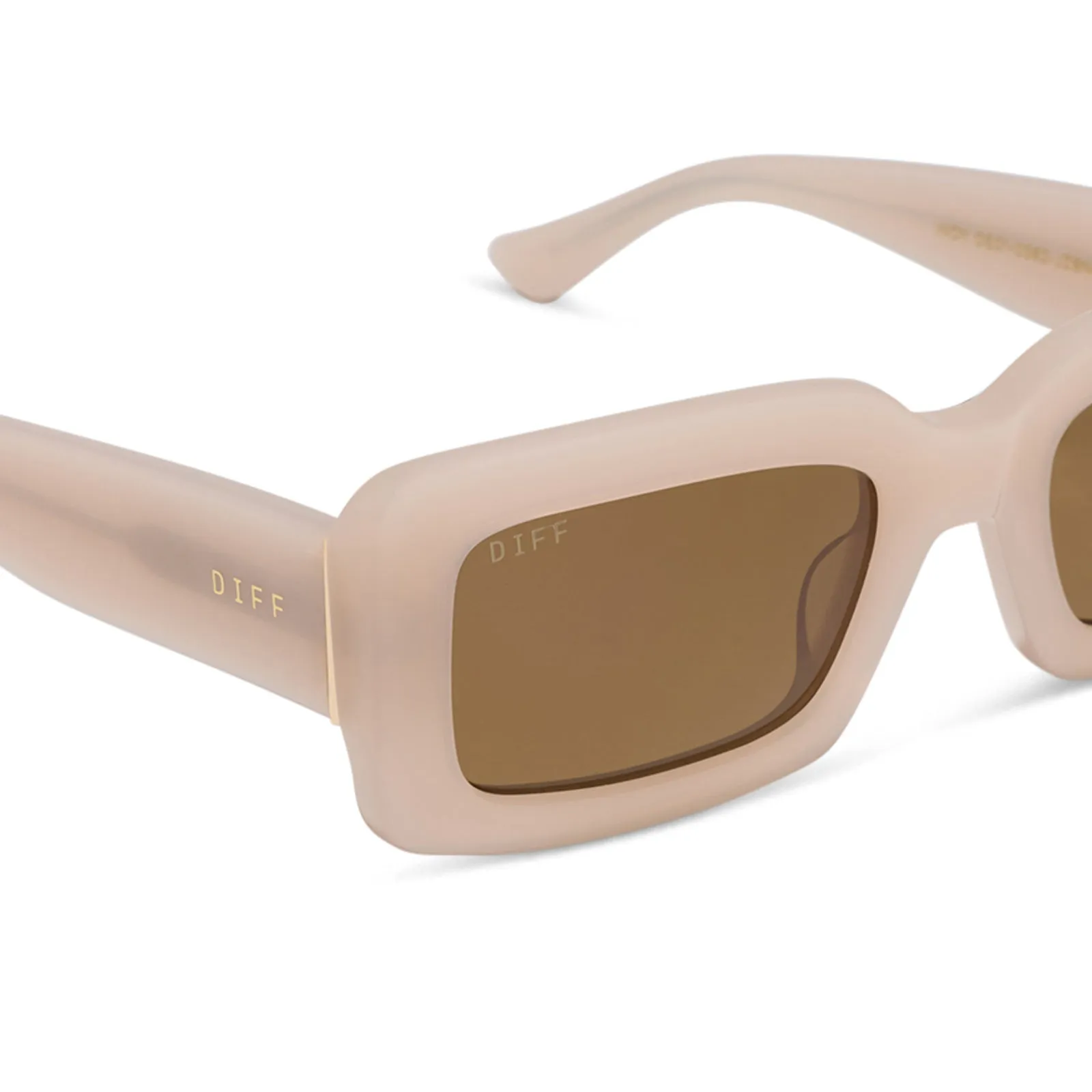 INDY - MILKY BLUSH + BROWN + POLARIZED SUNGLASSES sold by Diff Eyewear product image thumbnail 4