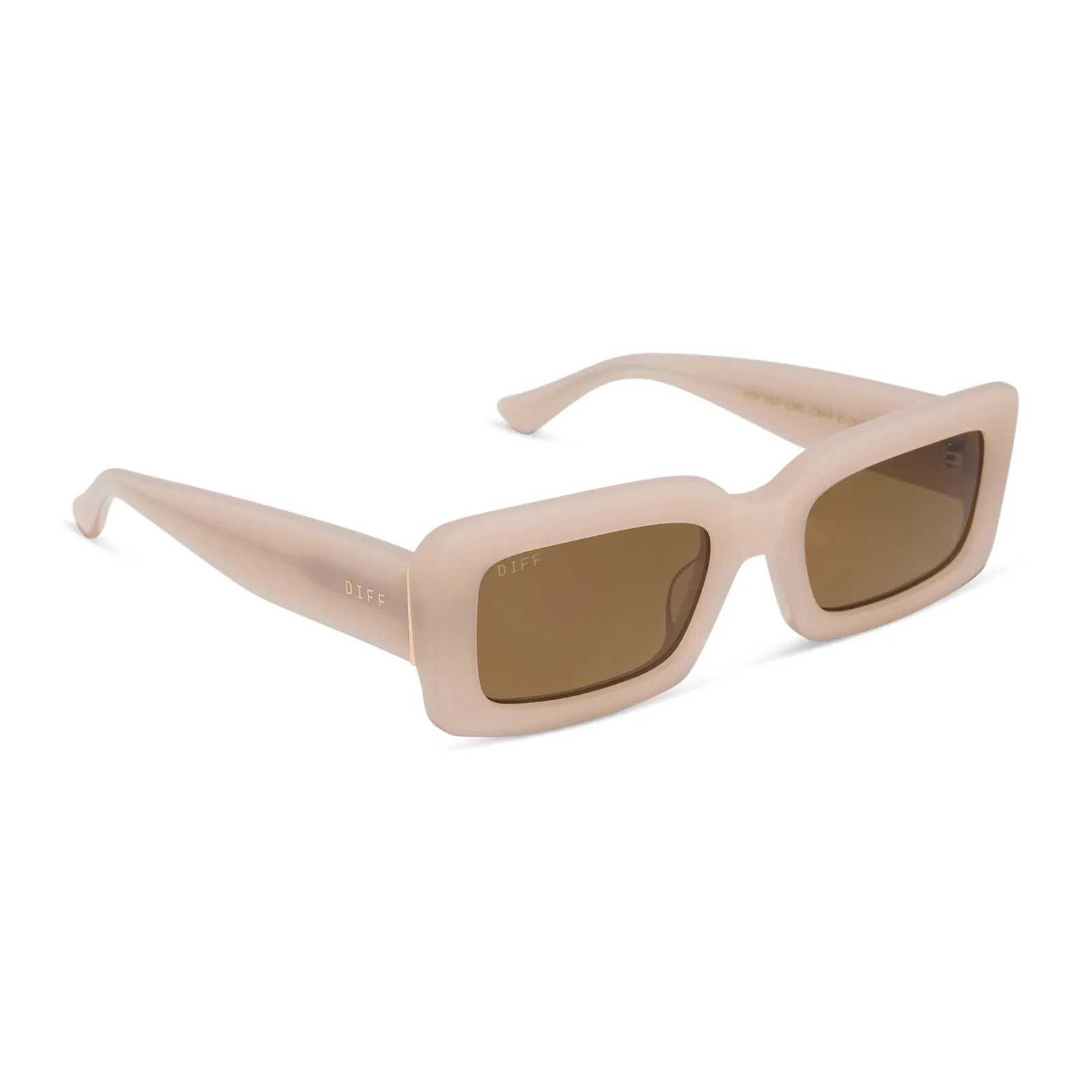 INDY - MILKY BLUSH + BROWN + POLARIZED SUNGLASSES sold by Diff Eyewear product image thumbnail 2