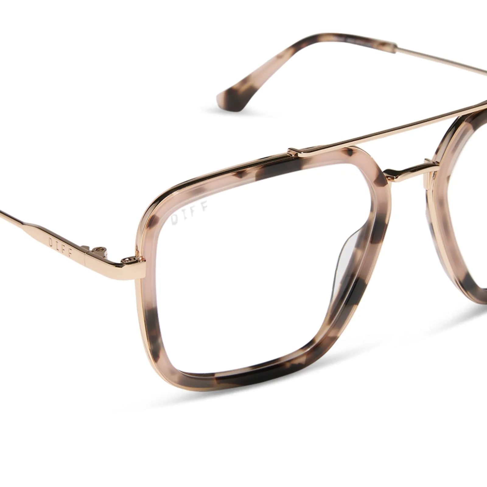 JORDAN - HIMALAYAN TORTOISE + GOLD + GLASSES sold by Diff Eyewear product image thumbnail 4