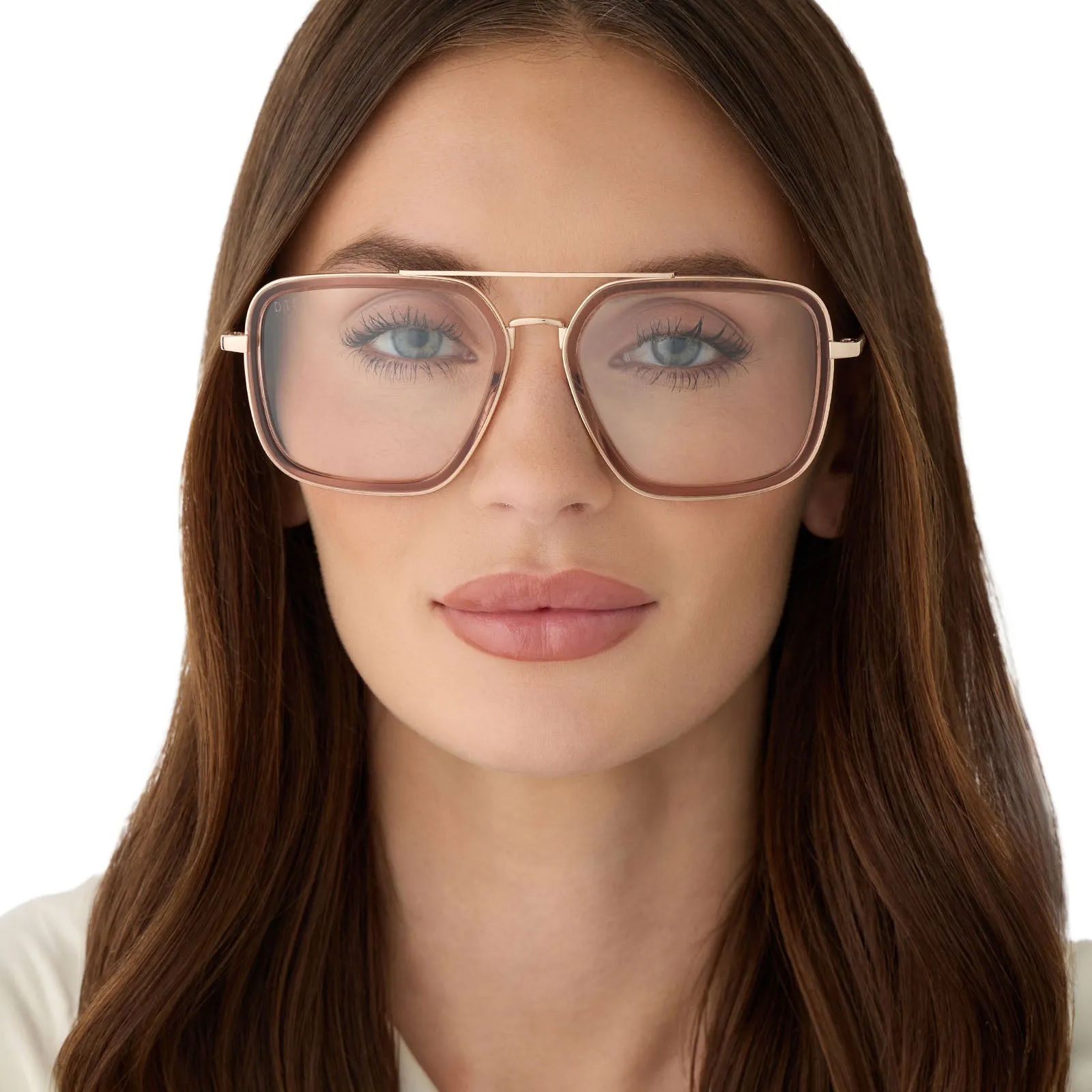 JORDAN - CAFÉ OLE + GOLD + GLASSES sold by Diff Eyewear product image thumbnail 5