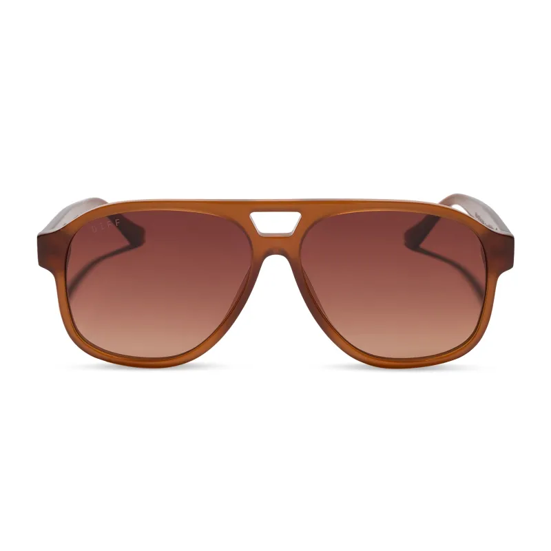 JESSIE JAMES DECKER - NASH + MILK CARAMEL + BROWN GRADIENT SUNGLASSES made by Diff Eyewear