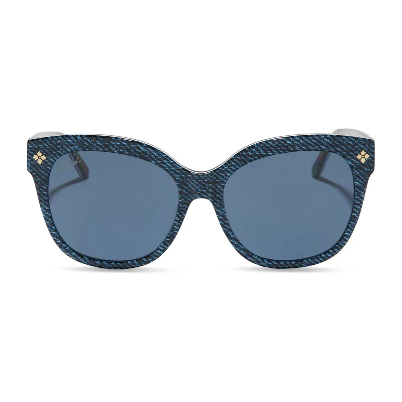 PATRICIA NASH - AUDREY + DENIM + NIGHT SKY SUNGLASSES made by Diff Eyewear
