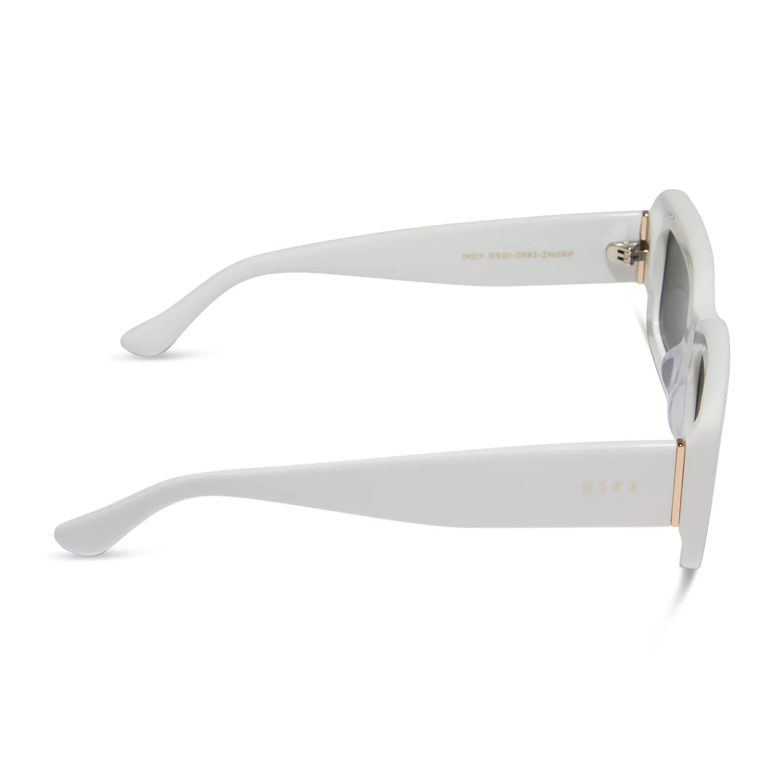 INDY - WHITE CLOUD + GREY + POLARIZED SUNGLASSES sold by Diff Eyewear product image thumbnail 3