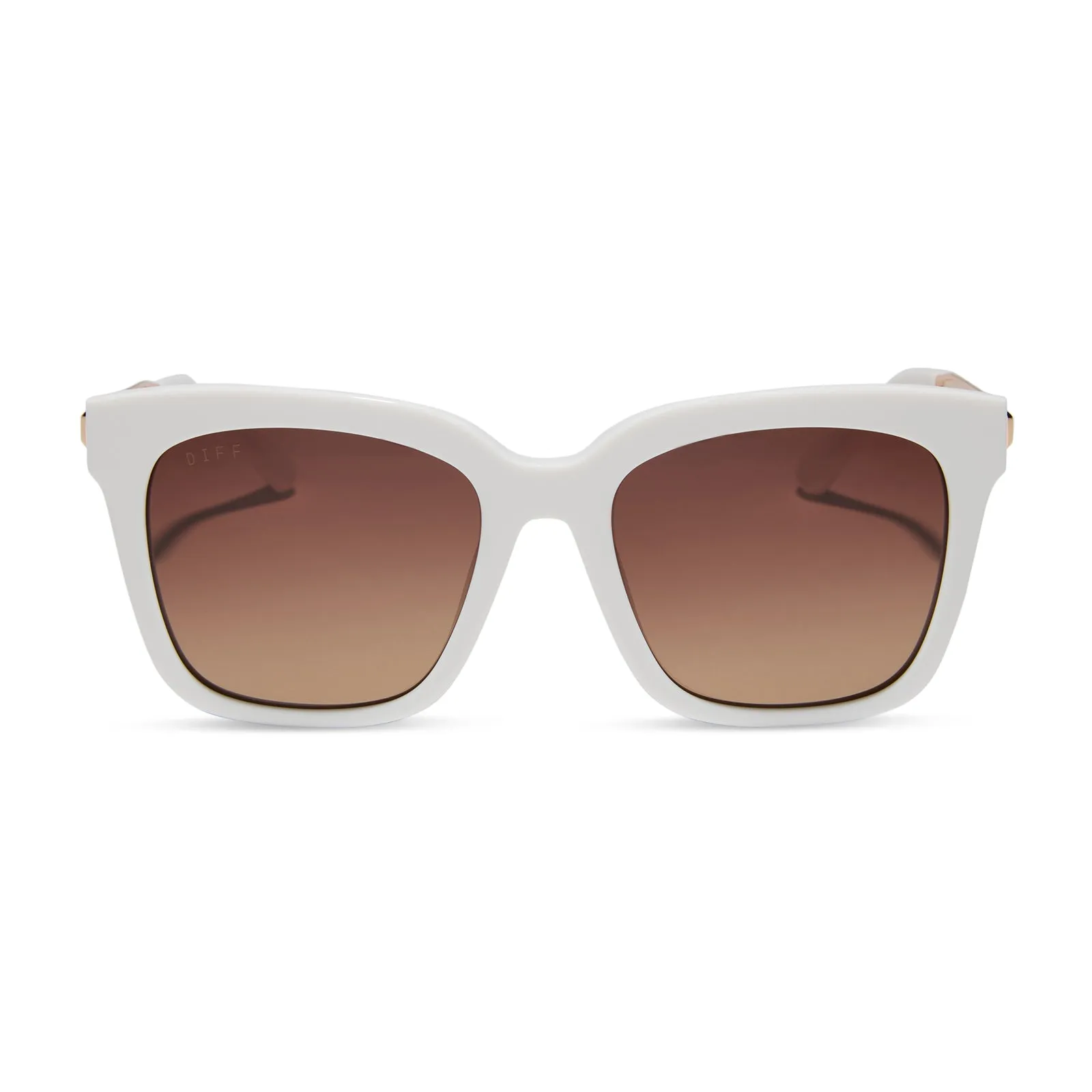 BELLA - WHITE CLOUD + BROWN GRADIENT SUNGLASSES sold by Diff Eyewear
